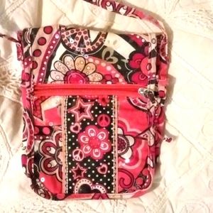 Justice Pink sling  w/ flowers shoulder strap purse